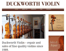 Tablet Screenshot of duckworthviolinshop.com